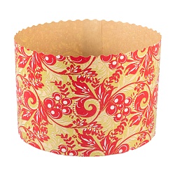 Форма бумажная для кулича "ХОХЛОМА" d= 13,4 см x h= 10 см