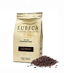 LUBECA Шоколад кувертюр темный в галлетах "Фемарн Гана 60%" 2,5 кг