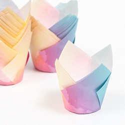 Форма бумажная "Тюльпан" 5 х 8 см, разноцветный 50 шт