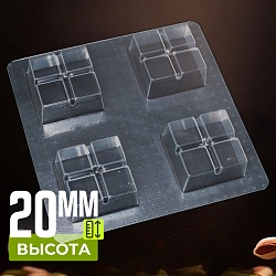 Форма для дубайского шоколада 4,5 см*4,5 см*2 см  мини плитки