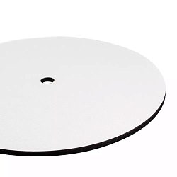 Подложка сатин для торта двусторонняя с отверстием белая 36 см, толщина 6 мм